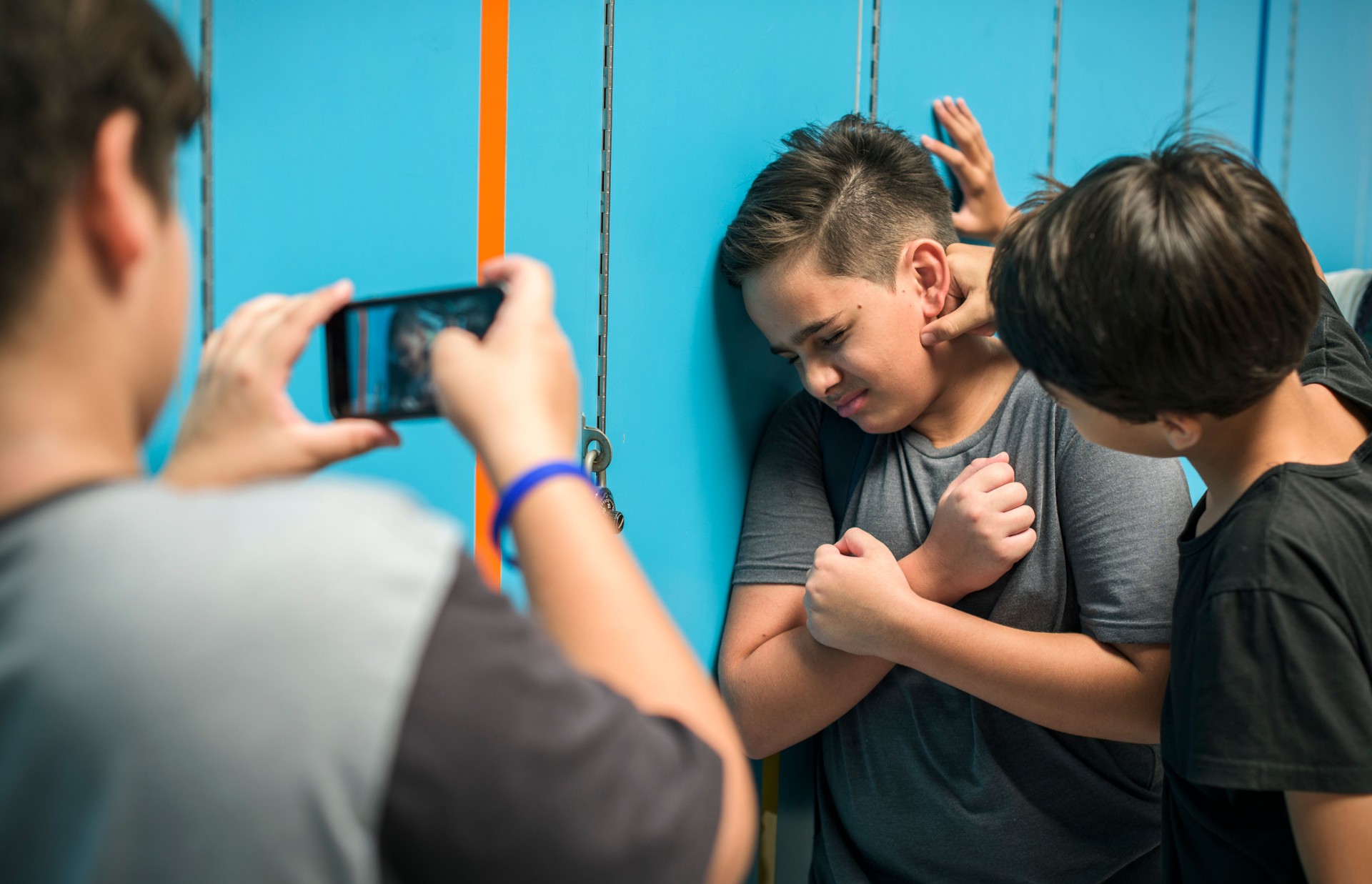 Young student torturing of school bullying